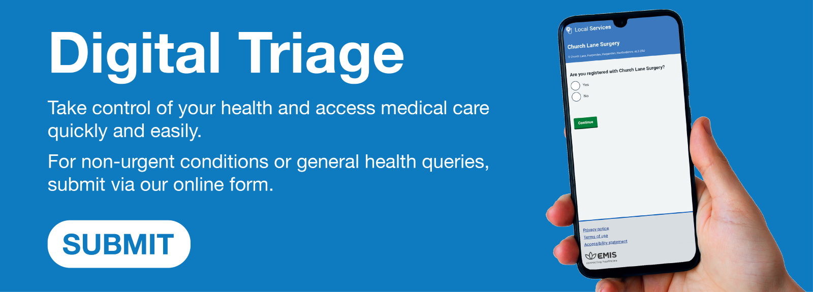 digital triage banner